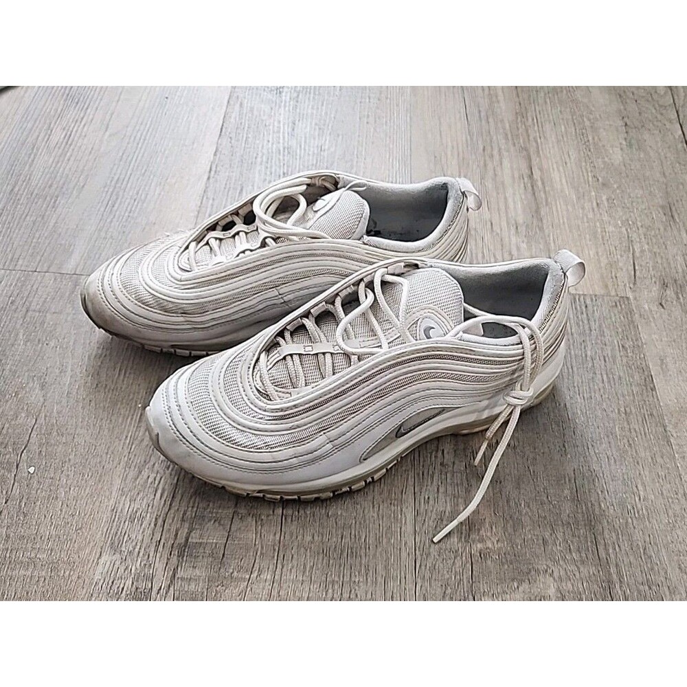 Nike Air Max 97 Men's Size 8.5 Triple White Athletic Sneakers Shoes 921826-101
